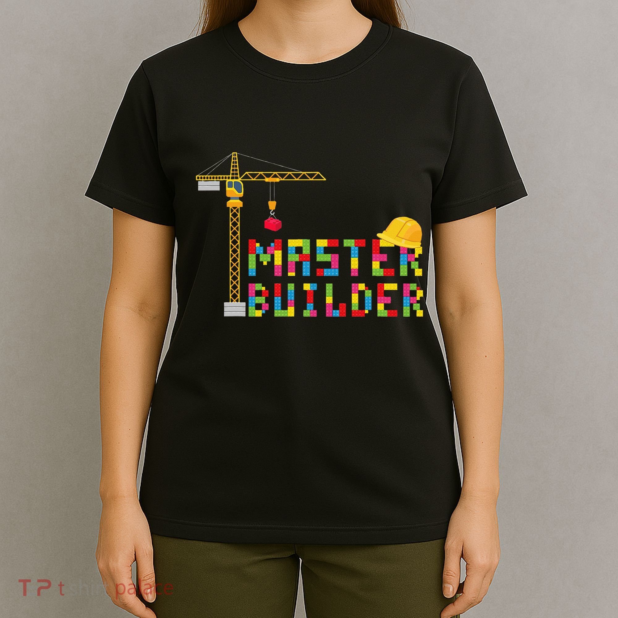 Master Builder Engineer Construction Building Bricks Blocks T-Shirt