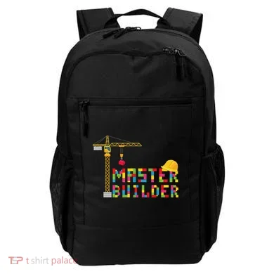 Master Builder Engineer Construction Building Bricks Blocks Backpack