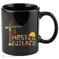 Master Builder Engineer Construction Building Bricks Blocks 11oz C Handle Ceramic Mug thumb 0