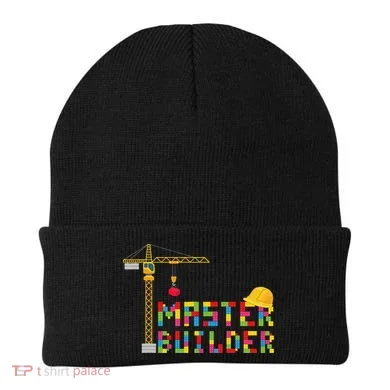 Master Builder Engineer Construction Building Bricks Blocks Beanie