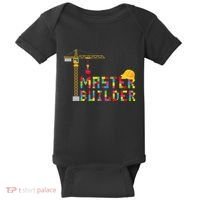 Master Builder Engineer Construction Building Bricks Blocks Baby Bodysuit thumb 0