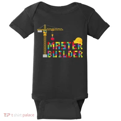 Master Builder Engineer Construction Building Bricks Blocks Baby Bodysuit