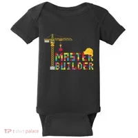 Master Builder Engineer Construction Building Bricks Blocks Baby Bodysuit thumb 0