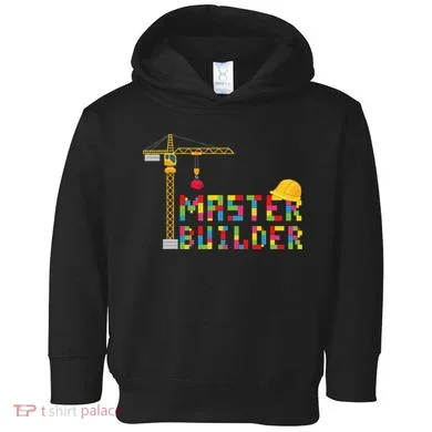 Master Builder Engineer Construction Building Bricks Blocks Toddler Hoodie
