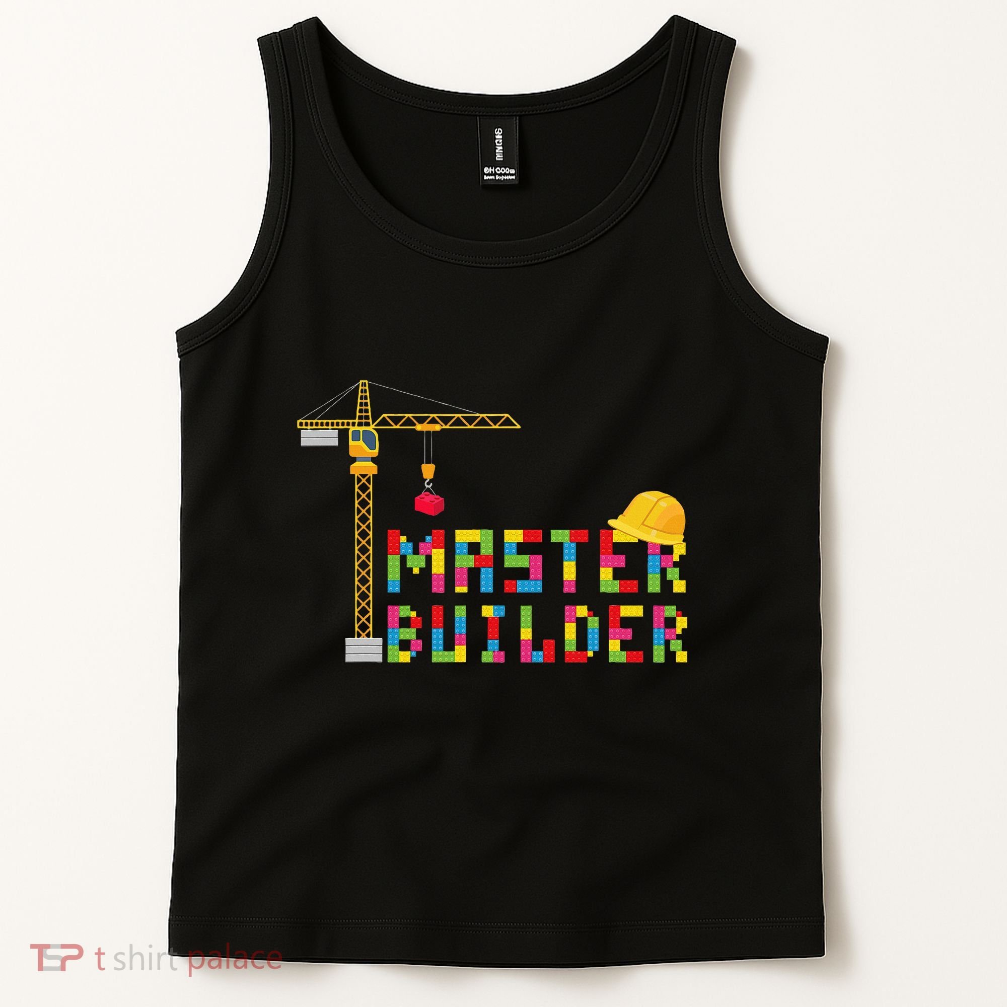 Master Builder Engineer Construction Building Bricks Blocks Tank Top
