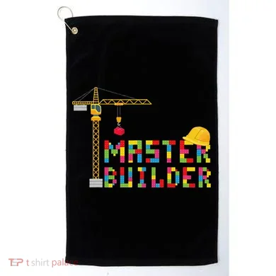 Master Builder Engineer Construction Building Bricks Blocks Golf Towel
