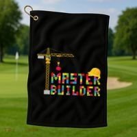 Master Builder Engineer Construction Building Bricks Blocks Golf Towel thumb 1