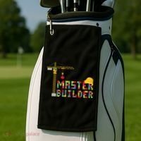 Master Builder Engineer Construction Building Bricks Blocks Golf Towel thumb 2
