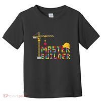 Master Builder Engineer Construction Building Bricks Blocks Toddler T-Shirt thumb 0