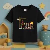 Master Builder Engineer Construction Building Bricks Blocks Toddler T-Shirt thumb 3