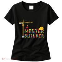 Master Builder Engineer Construction Building Bricks Blocks Women's T-Shirt thumb 0