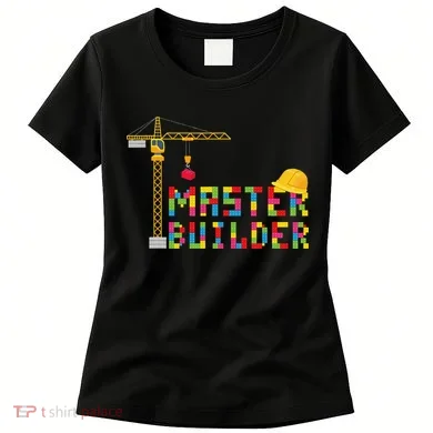 Master Builder Engineer Construction Building Bricks Blocks Women's T-Shirt