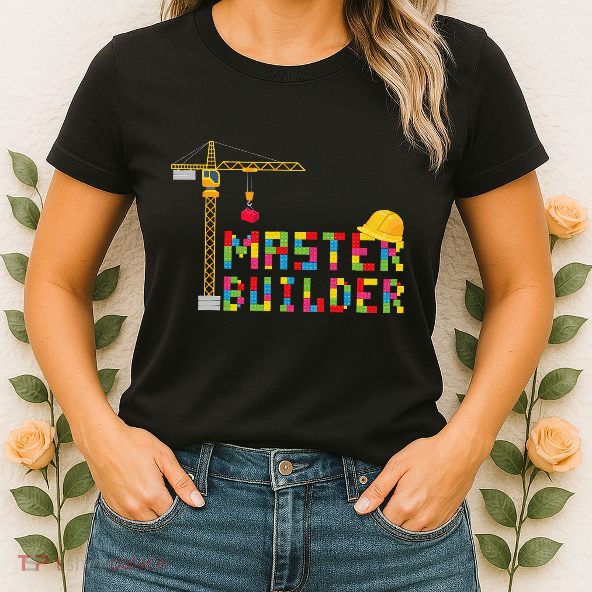 Master Builder Engineer Construction Building Bricks Blocks Women's T-Shirt