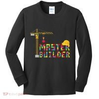 Master Builder Engineer Construction Building Bricks Blocks Kids Long Sleeve Shirt thumb 0