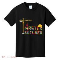 Master Builder Engineer Construction Building Bricks Blocks Kids T-Shirt thumb 0
