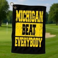 Michigan Beat Everybody Golf Towel thumb 1