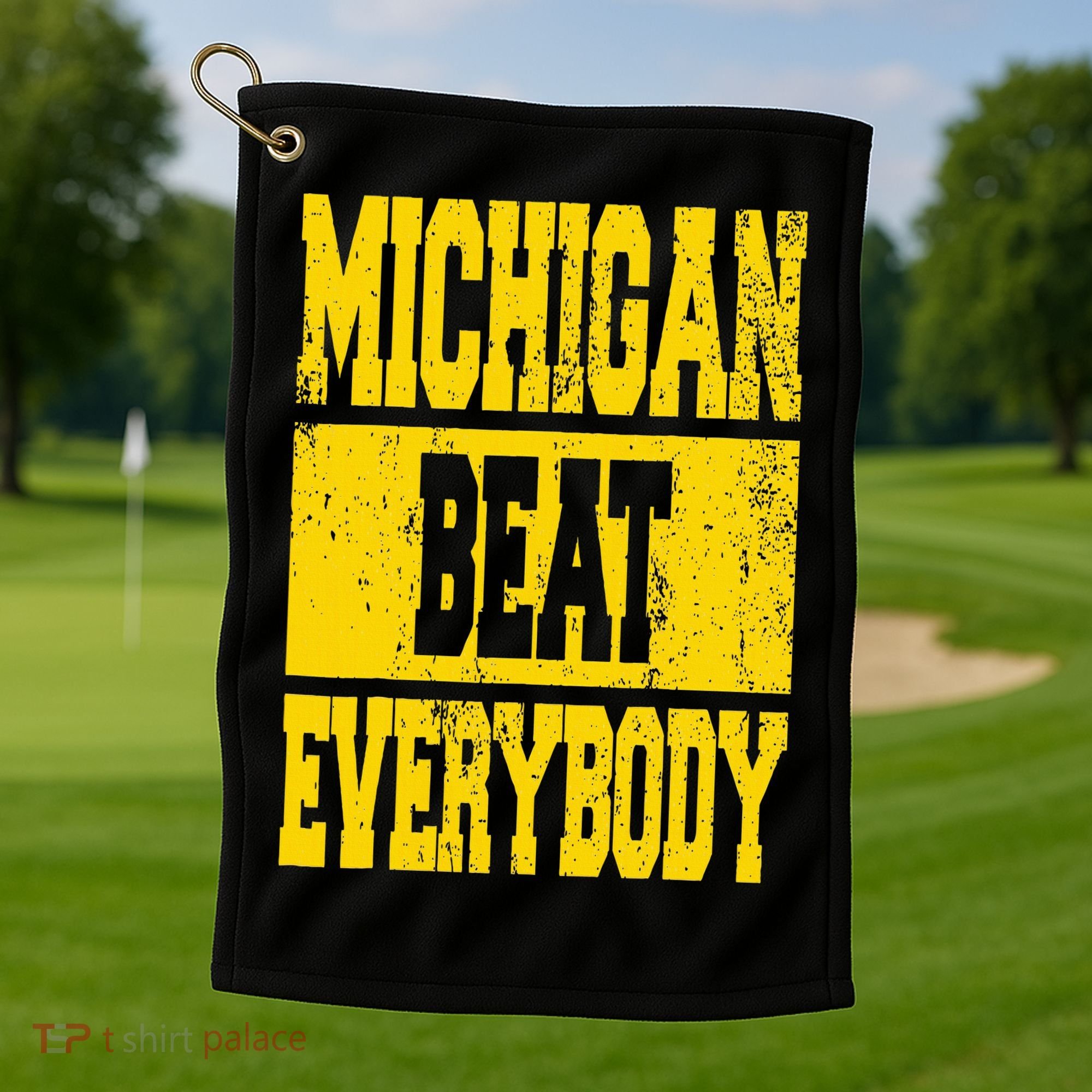 Michigan Beat Everybody Golf Towel