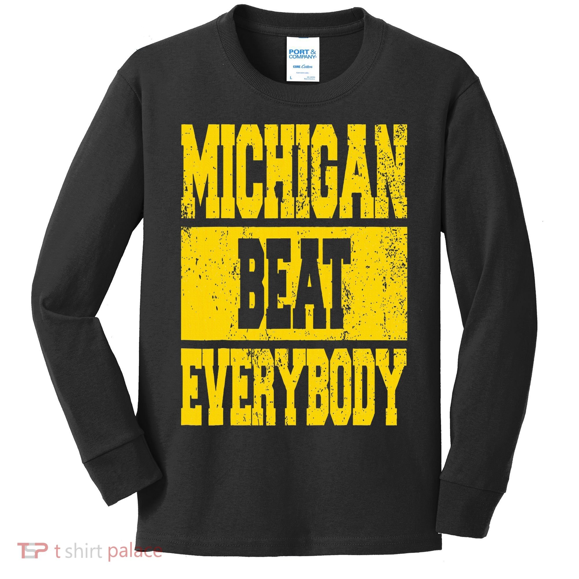 Michigan Beat Everybody Kids Long Sleeve Shirt