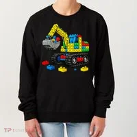  Master Builder Excavator Construction Building Bricks Blocks Women's Sweatshirt thumb 0
