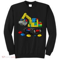  Master Builder Excavator Construction Building Bricks Blocks Sweatshirt thumb 0