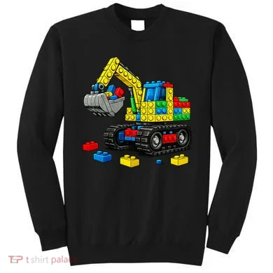  Master Builder Excavator Construction Building Bricks Blocks Sweatshirt