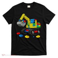  Master Builder Excavator Construction Building Bricks Blocks T-Shirt thumb 0
