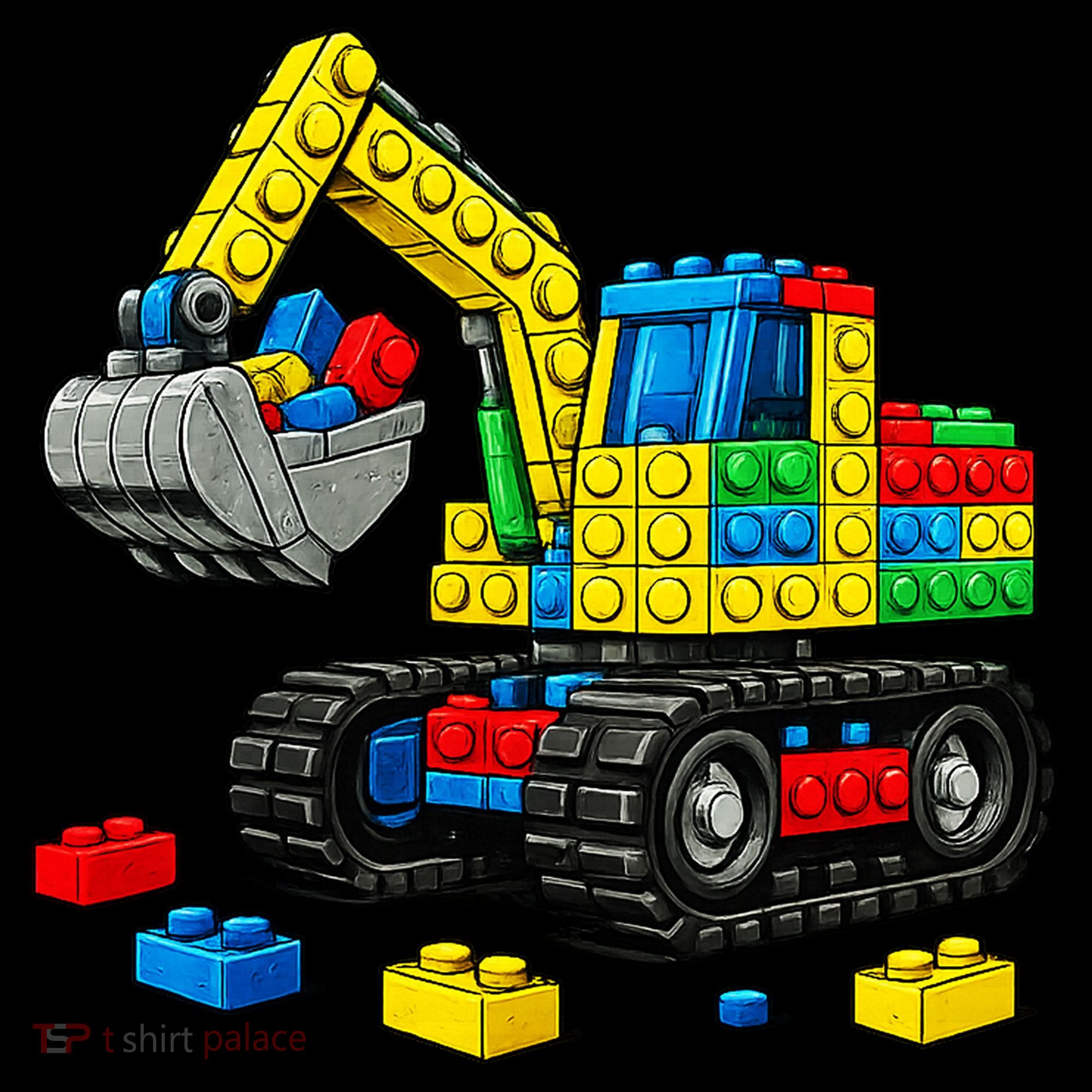  Master Builder Excavator Construction Building Bricks Blocks Coffee Mug