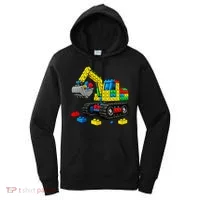  Master Builder Excavator Construction Building Bricks Blocks Women's Hoodie thumb 0