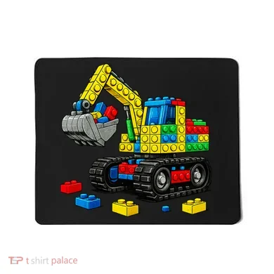  Master Builder Excavator Construction Building Bricks Blocks Mousepad