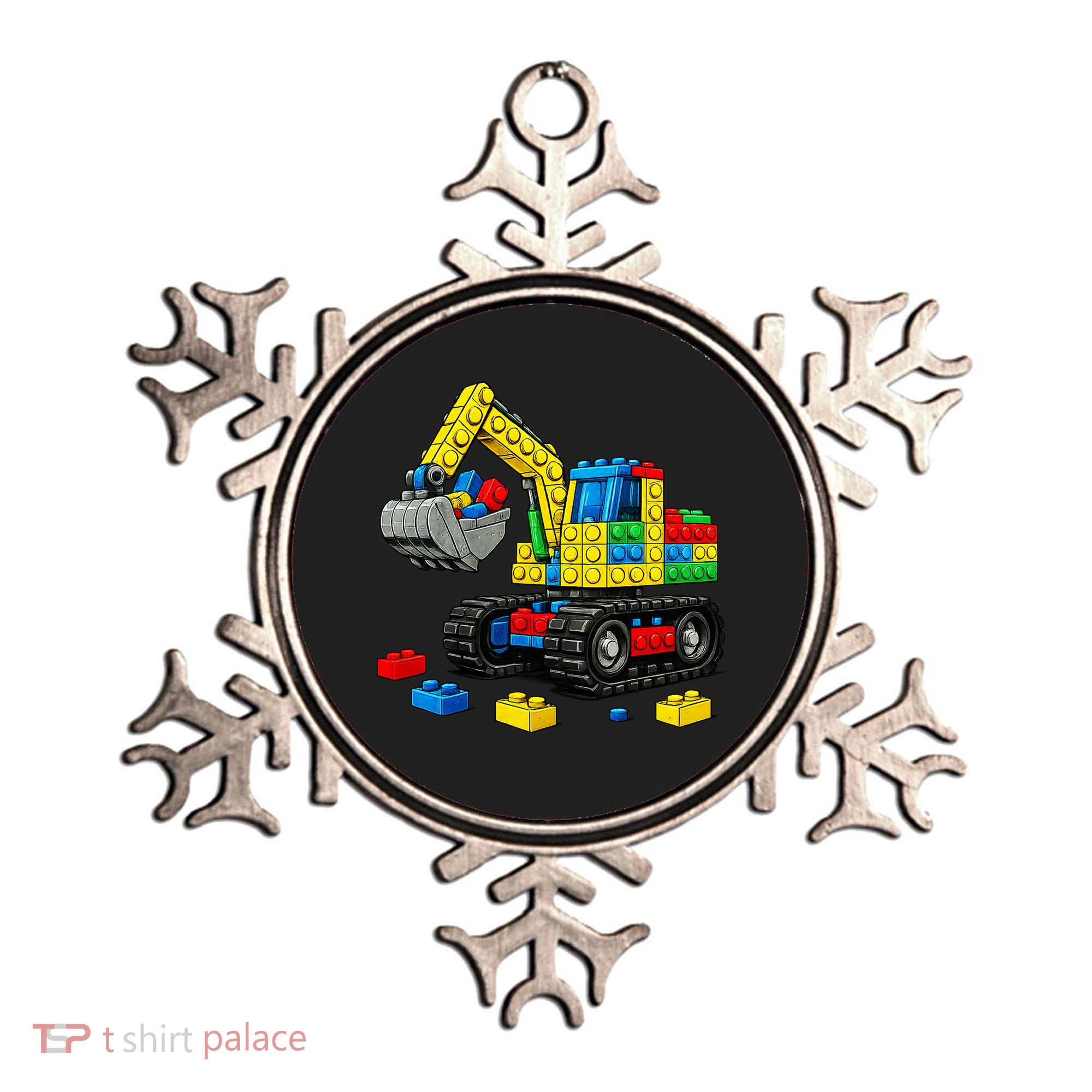 Master Builder Excavator Construction Building Bricks Blocks Ornament