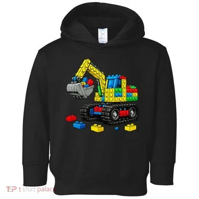  Master Builder Excavator Construction Building Bricks Blocks Toddler Hoodie
