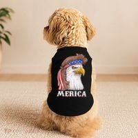 Merica Bald Eagle Mullet 4th Of July American Flag Doggie Tank thumb 2