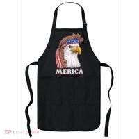 Merica Bald Eagle Mullet 4th Of July American Flag Apron thumb 0