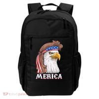 Merica Bald Eagle Mullet 4th Of July American Flag Backpack thumb 0