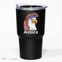Merica Bald Eagle Mullet 4th Of July American Flag Tumbler thumb 0
