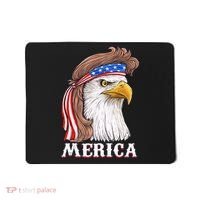 Merica Bald Eagle Mullet 4th Of July American Flag Mousepad thumb 0