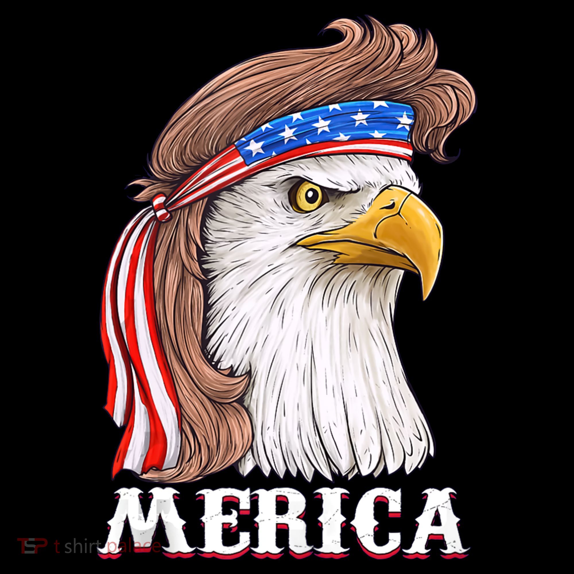 Merica Bald Eagle Mullet 4th Of July American Flag Mousepad