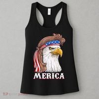 Merica Bald Eagle Mullet 4th Of July American Flag Women's Tank Top thumb 3
