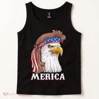 Merica Bald Eagle Mullet 4th Of July American Flag Tank Top thumb 2