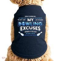 My Bowling Excuses Funny Bowling Gift Doggie Tank thumb 0