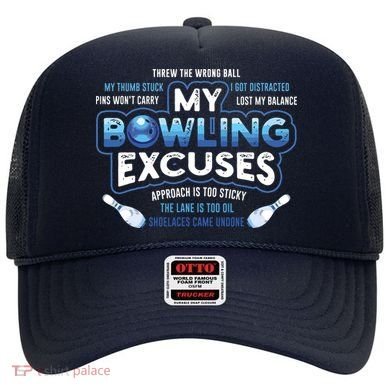 My Bowling Excuses Funny Bowling Gift Hat