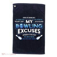 My Bowling Excuses Funny Bowling Gift Golf Towel thumb 0