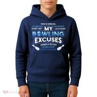 My Bowling Excuses Funny Bowling Gift Kids Hoodie thumb 4