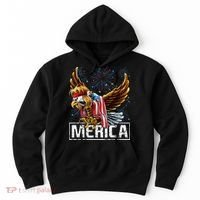 Merica Bald Eagle Mullet 4th of July American Flag Patriotic Hoodie thumb 0