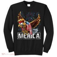 Merica Bald Eagle Mullet 4th of July American Flag Patriotic Sweatshirt thumb 0