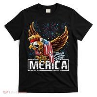 Merica Bald Eagle Mullet 4th of July American Flag Patriotic T-Shirt thumb 0