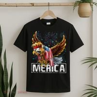 Merica Bald Eagle Mullet 4th of July American Flag Patriotic T-Shirt thumb 2