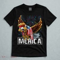 Merica Bald Eagle Mullet 4th of July American Flag Patriotic T-Shirt thumb 5
