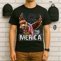 Merica Bald Eagle Mullet 4th of July American Flag Patriotic T-Shirt thumb 6