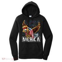Merica Bald Eagle Mullet 4th of July American Flag Patriotic Women's Hoodie thumb 0